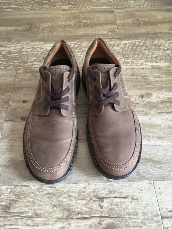 ECCO Fusion II Nubuck Leather Walking Comfort Cocoa Oxfords Men’s US 8.5 EU 42 main image 8